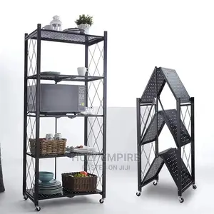 Foldable 5 Layer Storage Rack Kitchen Shelf