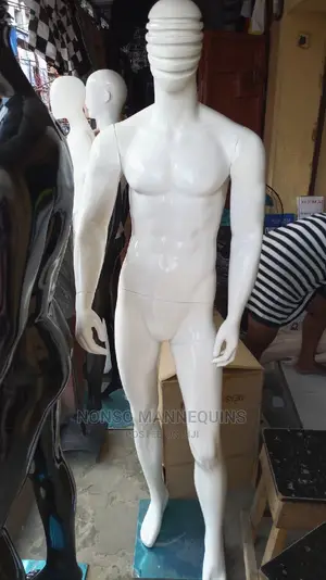 Big Body Fibre White Glossy Male Display Mannequins