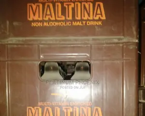 Empty Crate of Maltina Bottles