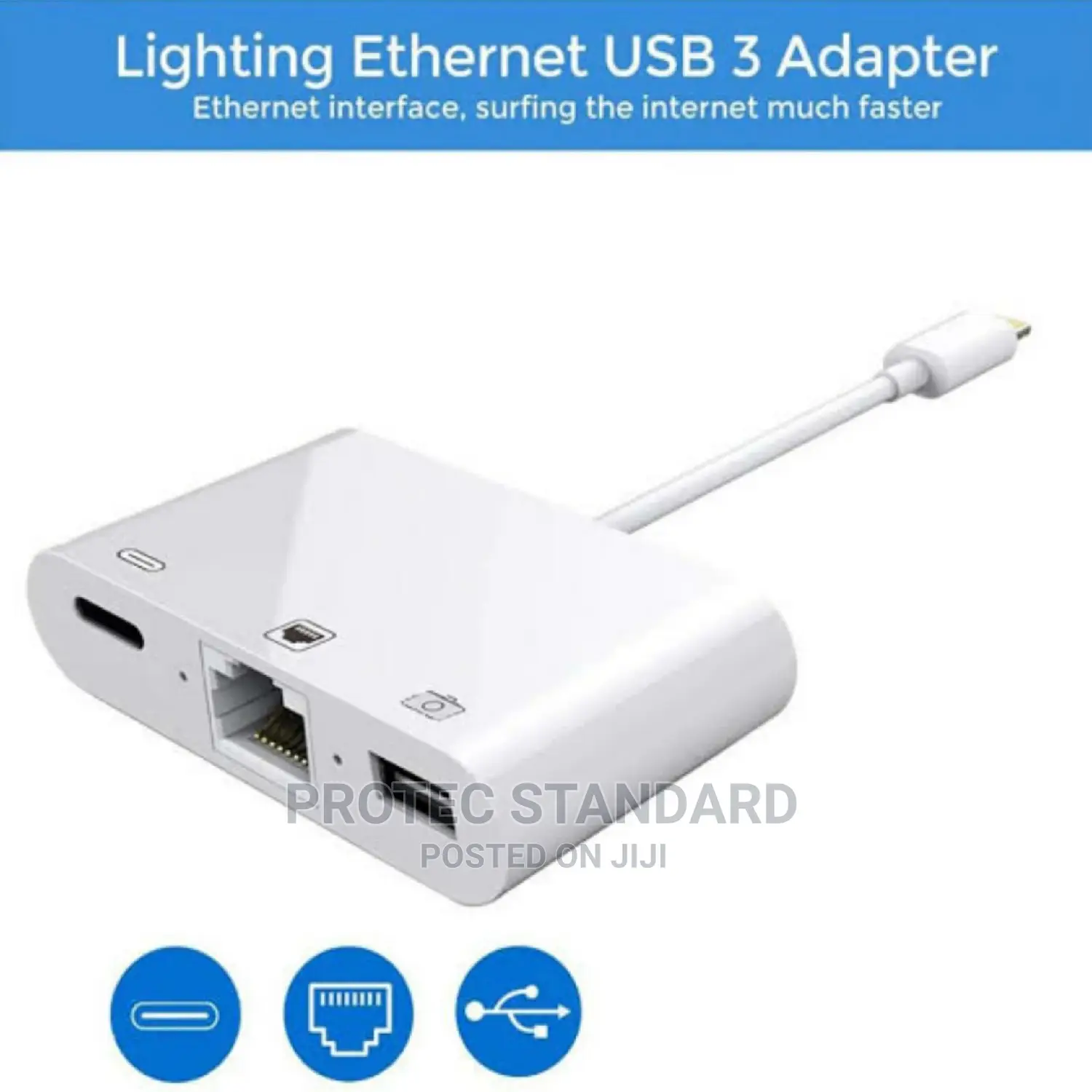 iPhone to RJ45 and USB (Lightening Adapter)