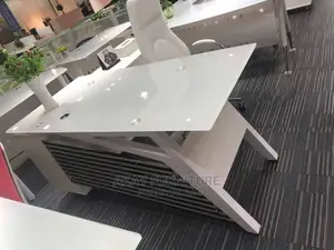 White Glass Executive Table Size 1.6meters