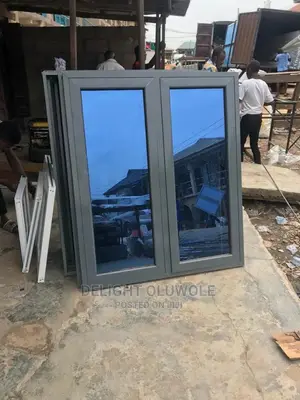 Aluminium Casement Window Gray Color