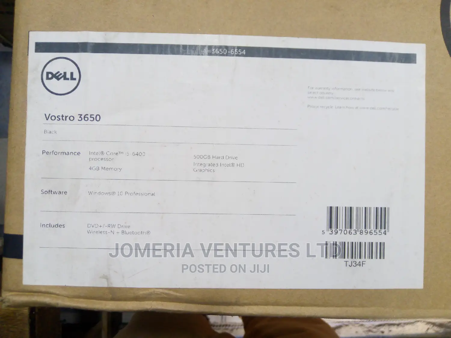 New Desktop Computer Dell 4GB Intel Core I5 HDD 500GB