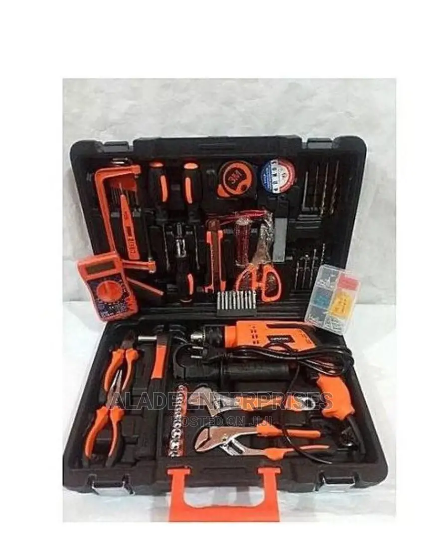 Tools Box Kit Mechanical Set With 13mm Impact Drill