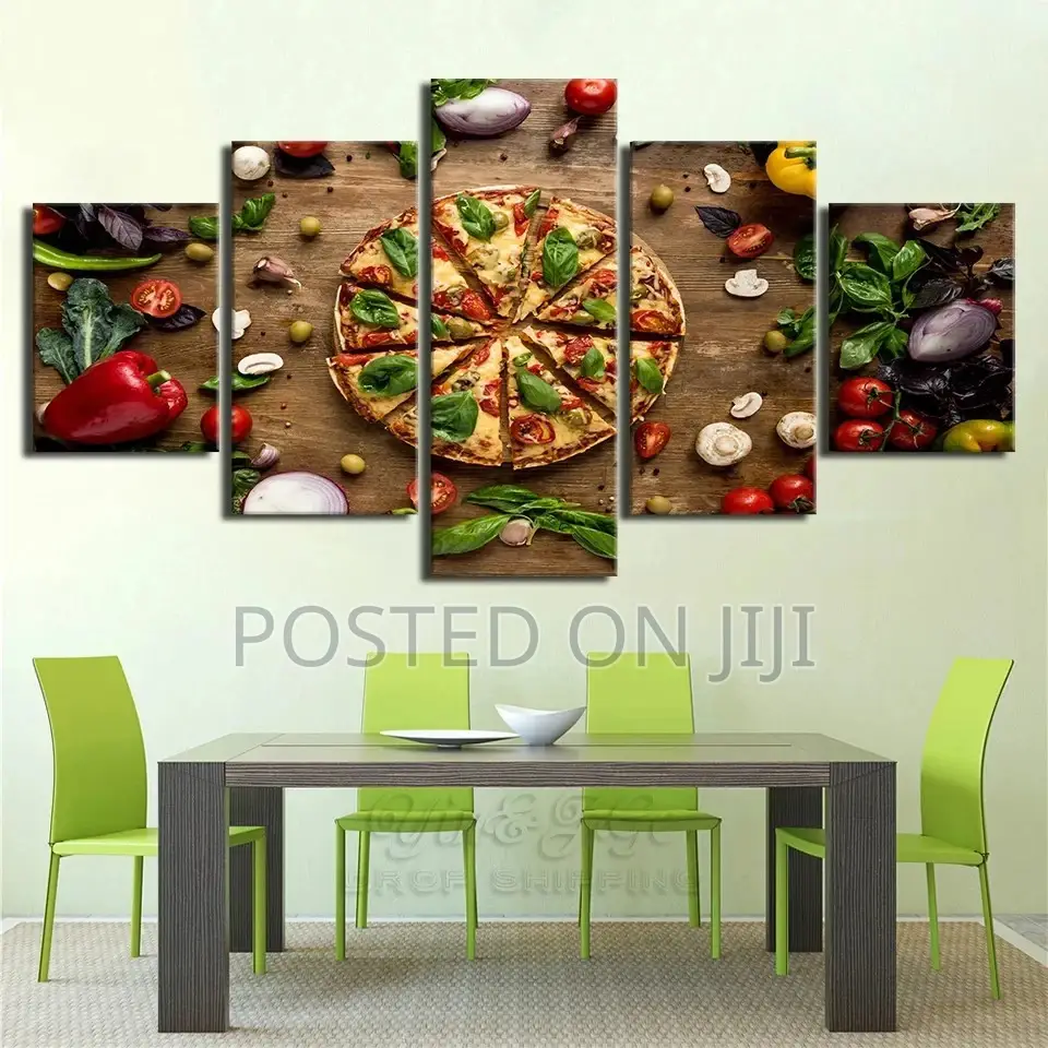 5panel Pizza Food Wall Artwork Printing