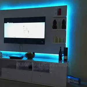 Modern Tv Console With Led Light.