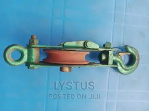 4" Single Pulley Block, 1 Ton With Hook, Snatch Bloack