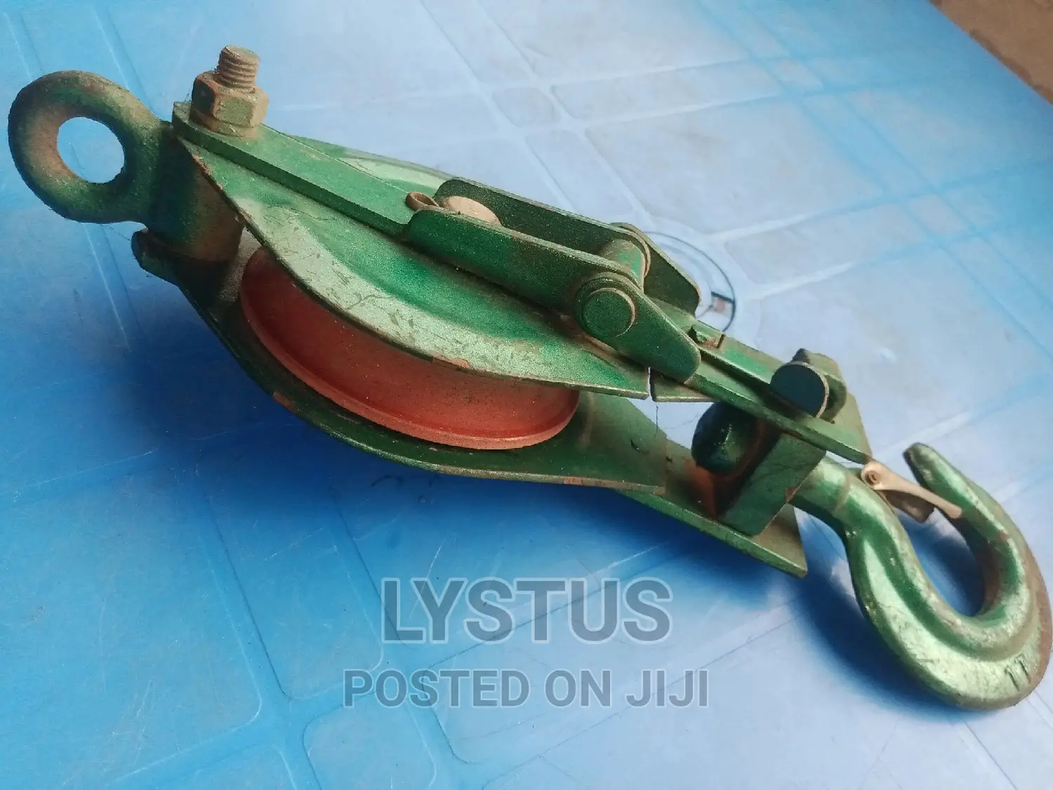 4" Single Pulley Block, 1 Ton With Hook, Snatch Bloack