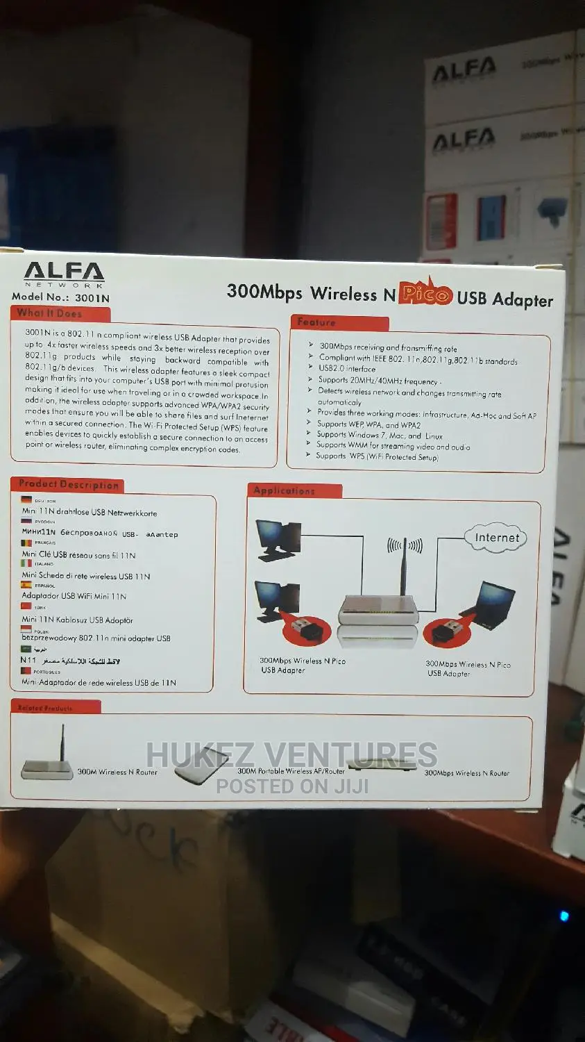 Alfa Wireless Usb Adapter 300mbps