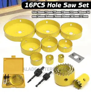 16pcs Hole Saw Set for Normal Wood, Drywall, PVC Etc