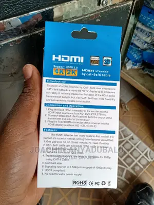 HDMI to RJ45 Extender (Receiver Transmitter)Cat-5e/6 Cable