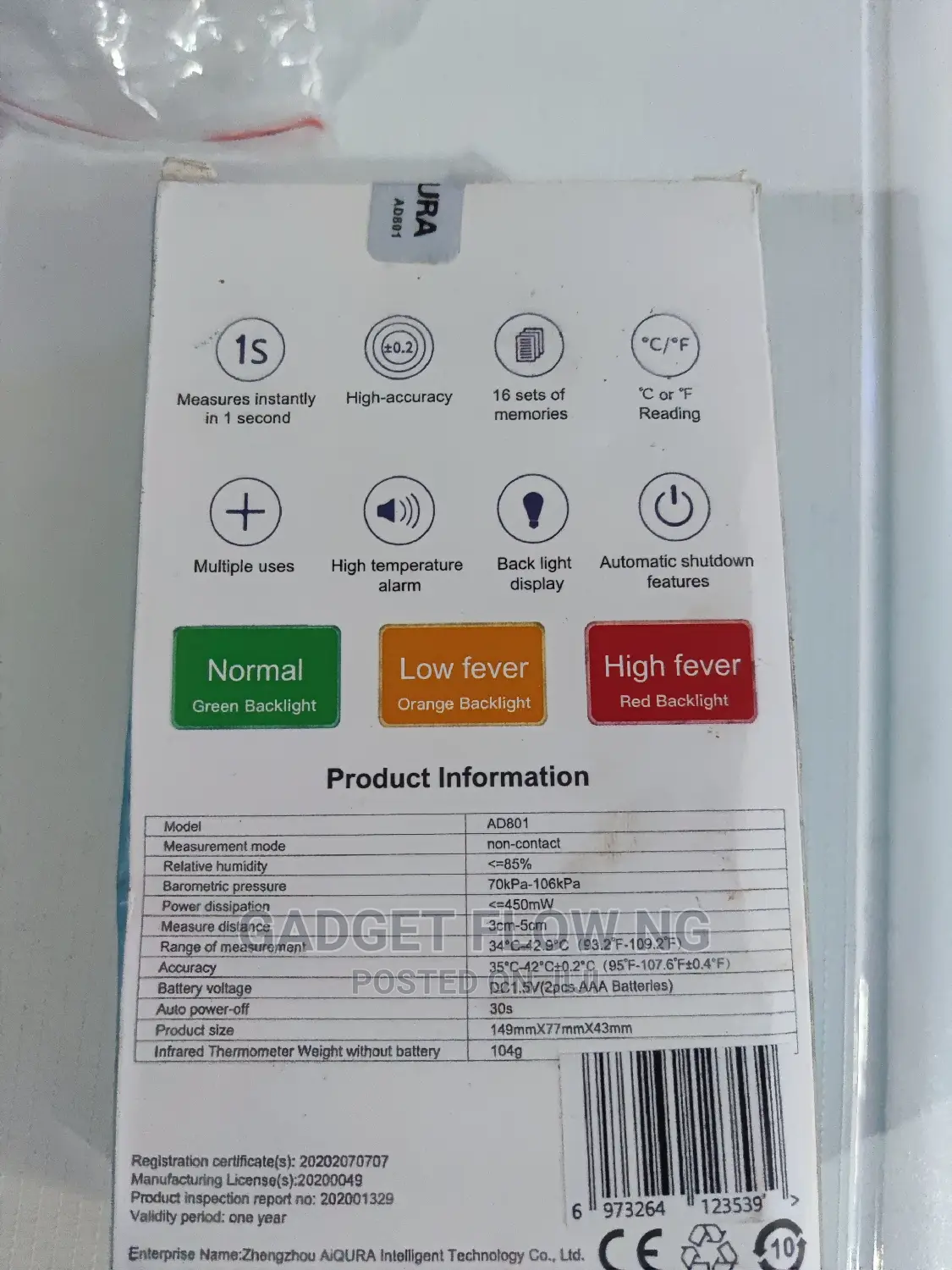 Infrared Forehead Thermometer