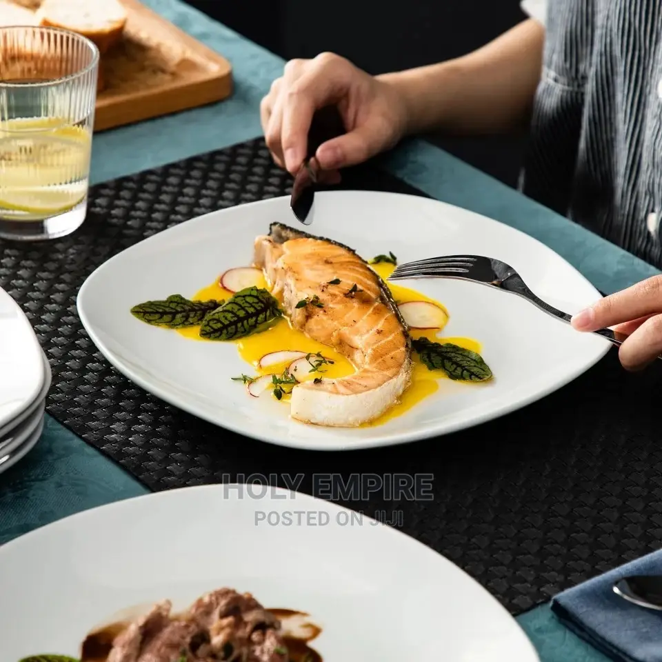 6-Piece Ceramic Plate White