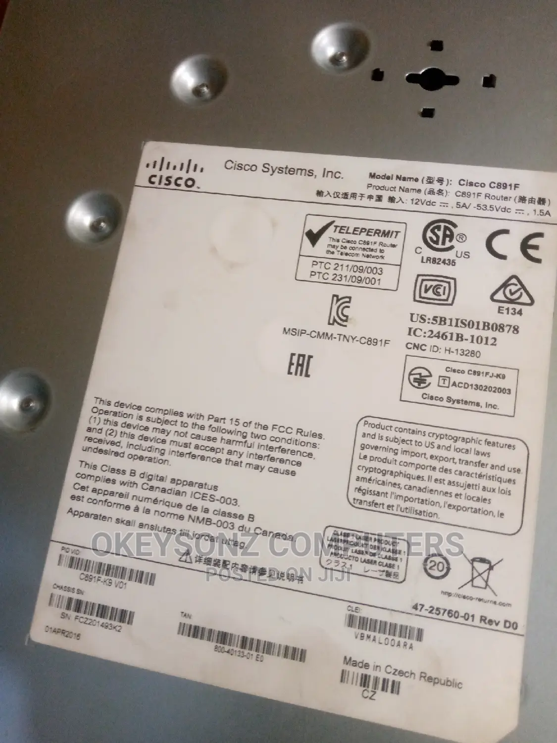 Cisco 891f Router