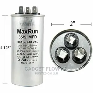 MAXRUN 35+5 MFD Uf 370 or 440 Volt VAC