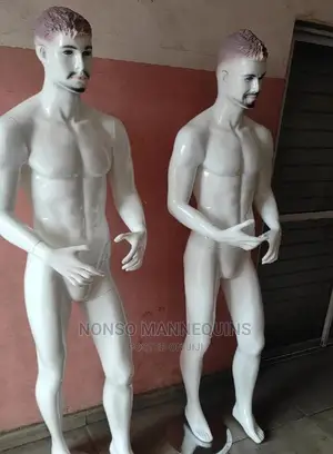 Full Body Glossy White Fibre Display Male Mannequins