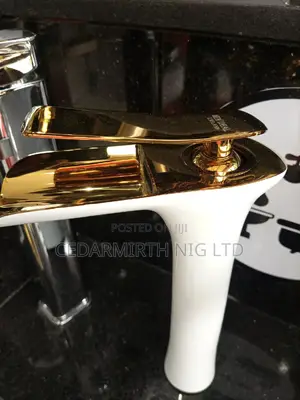 NI Whitegold Waterfall Basin Mixer Tap