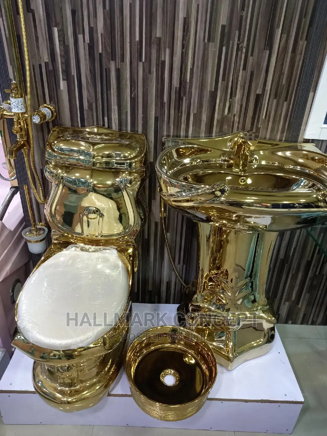 All Gold Water Closets.