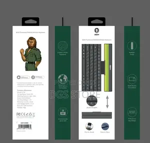 Green Multi Functional Rollable Wireless Keyboard