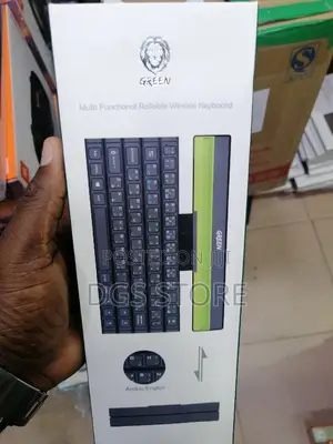 Green Multi Functional Rollable Wireless Keyboard