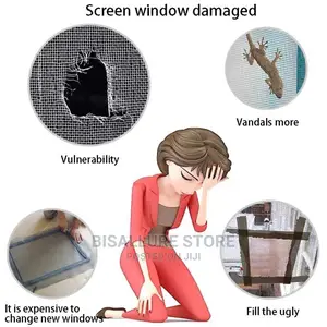 Adhesive Mosquito Window Repair Net Mesh- 4 Packs