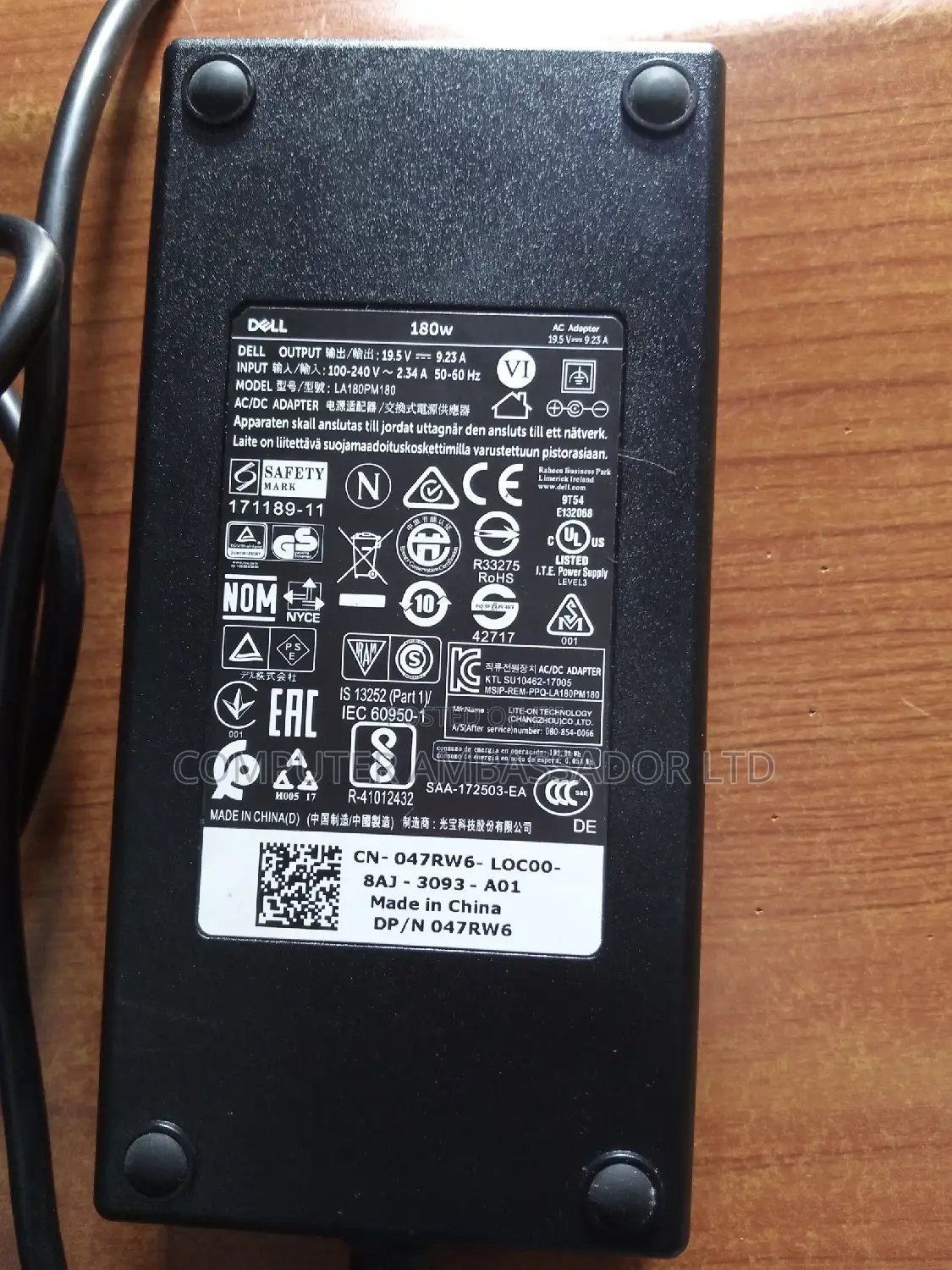 Original 180watts, Dell Charger