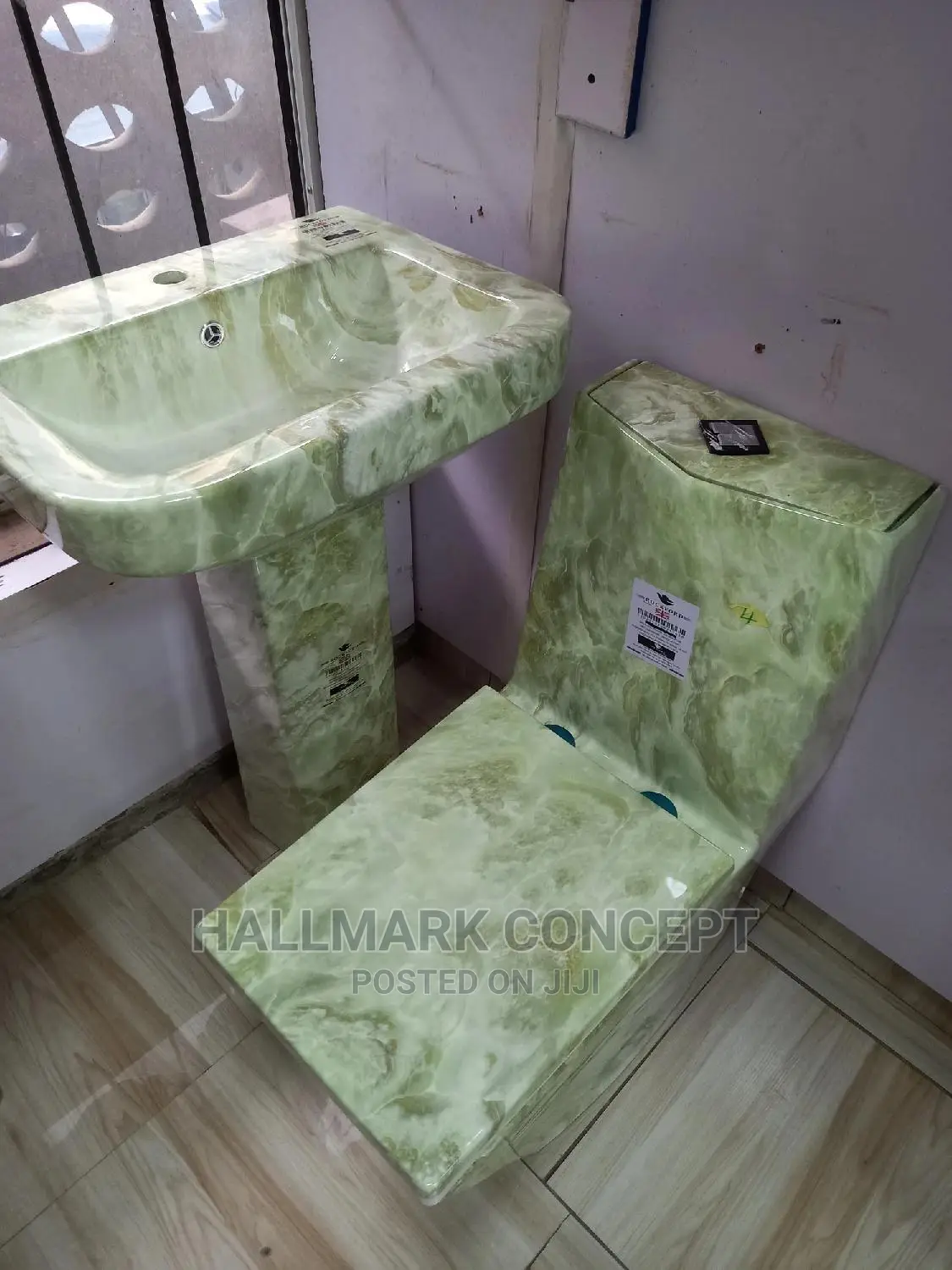 Marble Coated Water Closets.
