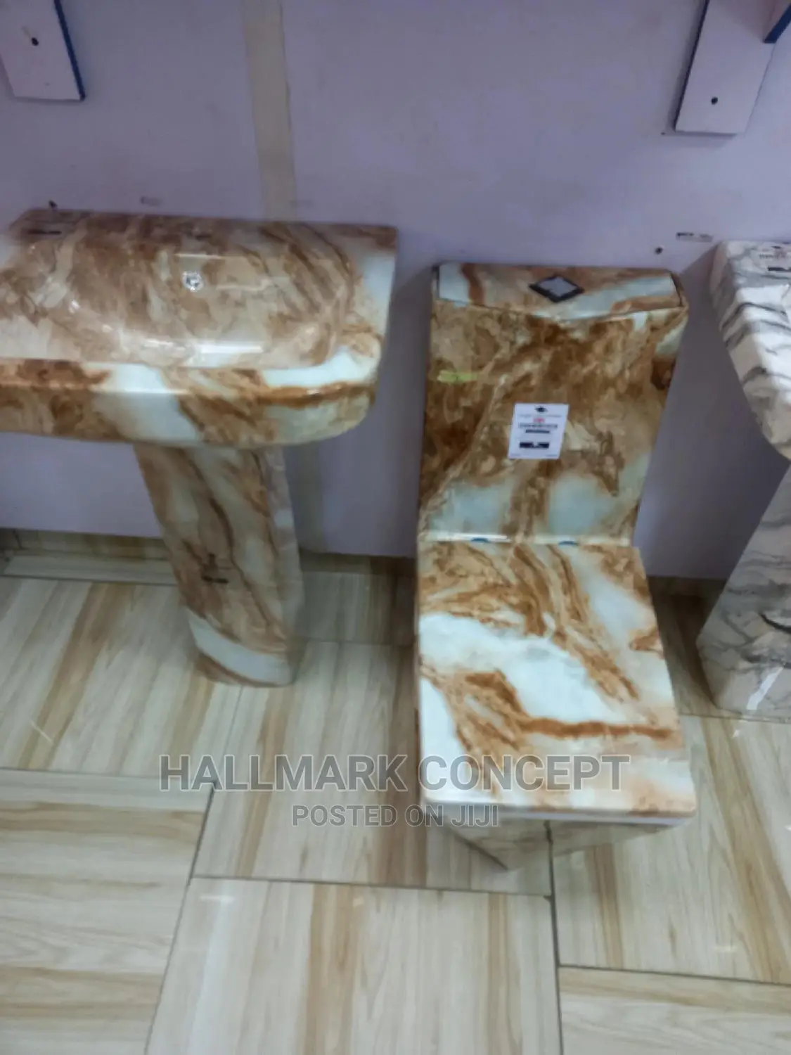 Marble Coated Water Closets.