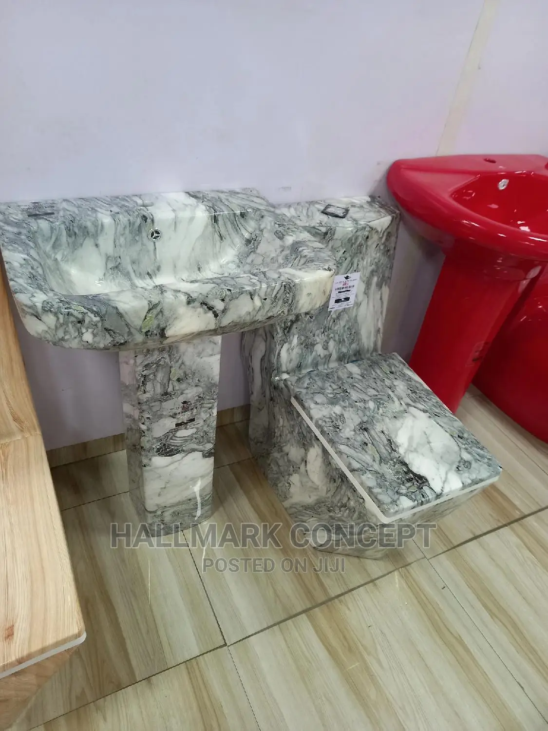 Marble Coated Water Closets.