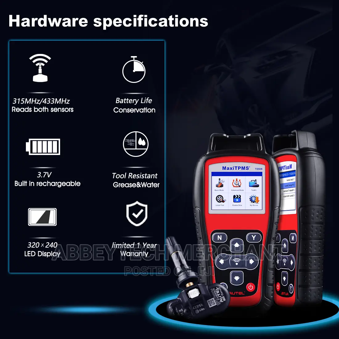 Autel Maxitpms Ts508wf Obdiii TPMS Sensor Programmer
