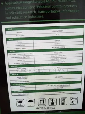 0.65kva (650va) Vetronics Inline-Interactive UPS
