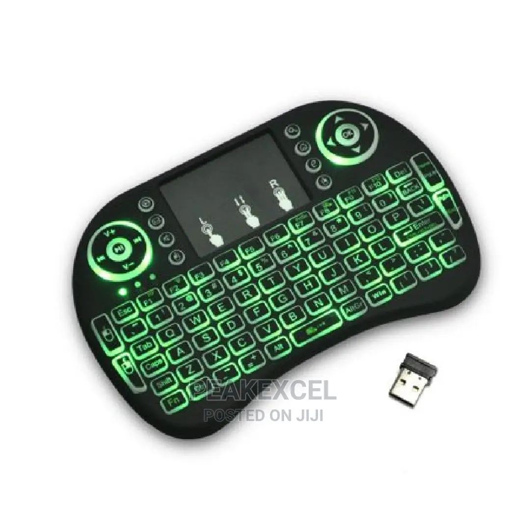 Wireless I8 Mini Keyboard With Backlit Air Mouse Remote