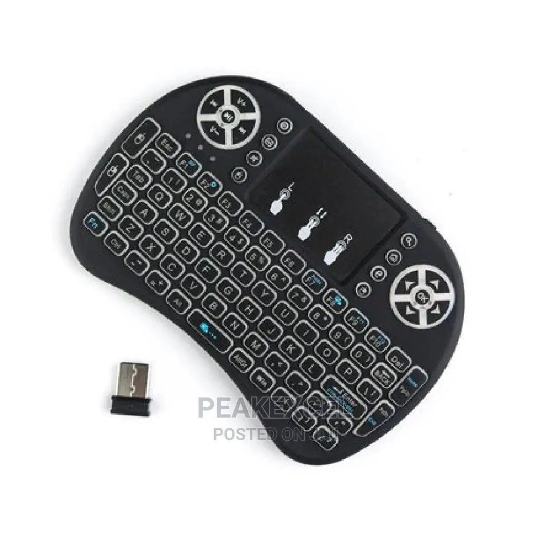 Wireless I8 Mini Keyboard With Backlit Air Mouse Remote
