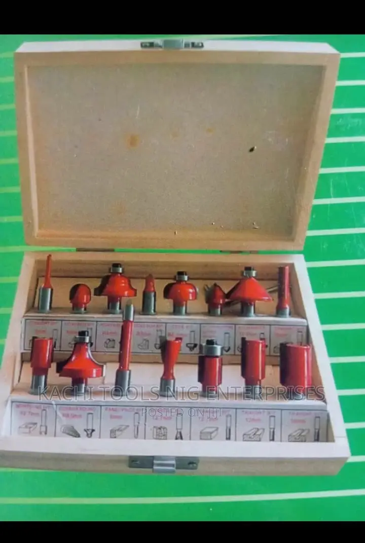 Original(12 Pes) Routar Bit Set All Sizes Available