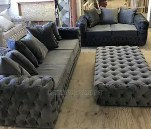 5seater Chesterfield Sofa With an Ottoman (Lead. Time )6days