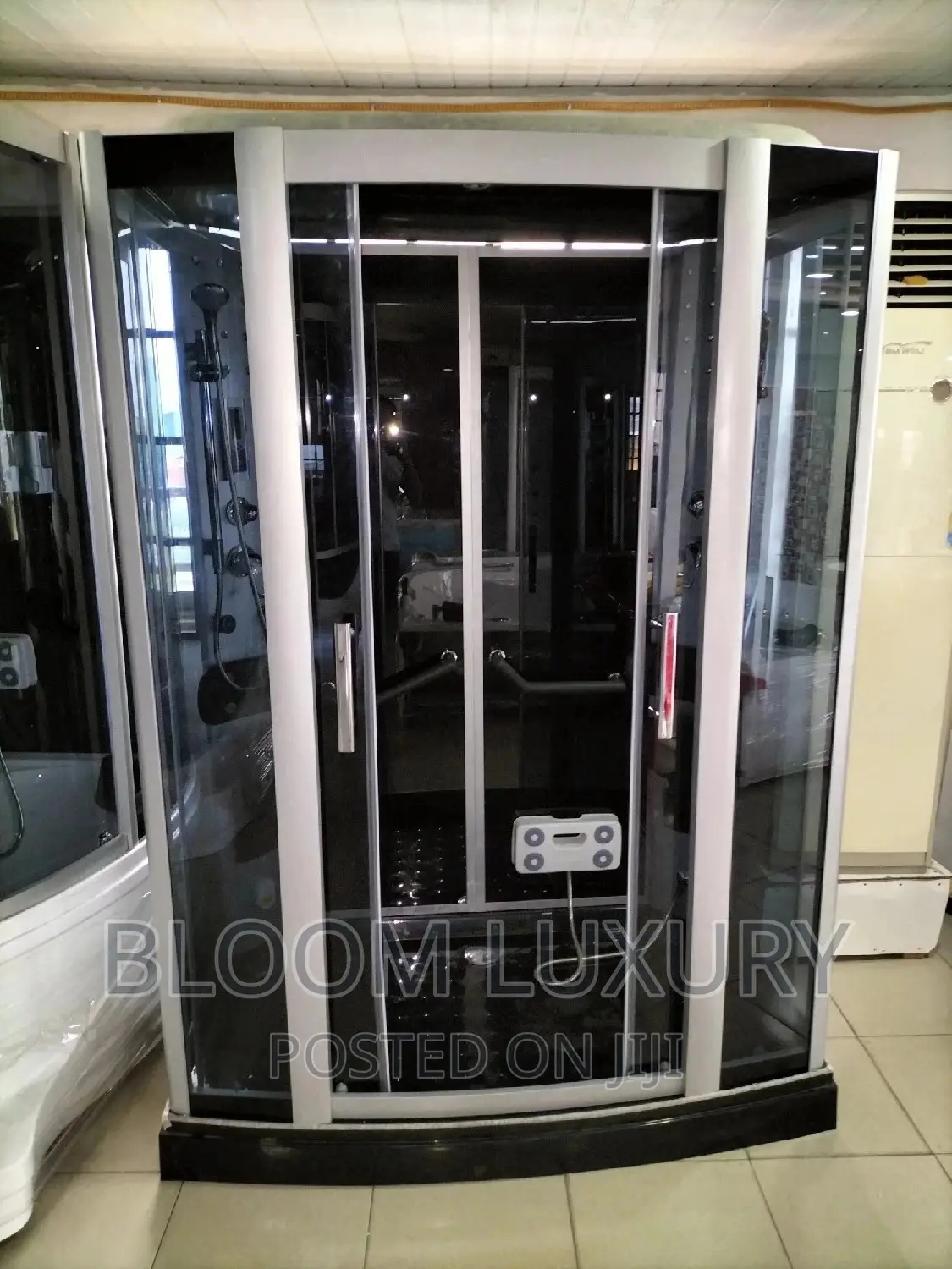 Black Steam Shower Enclosure (High/Low Base)