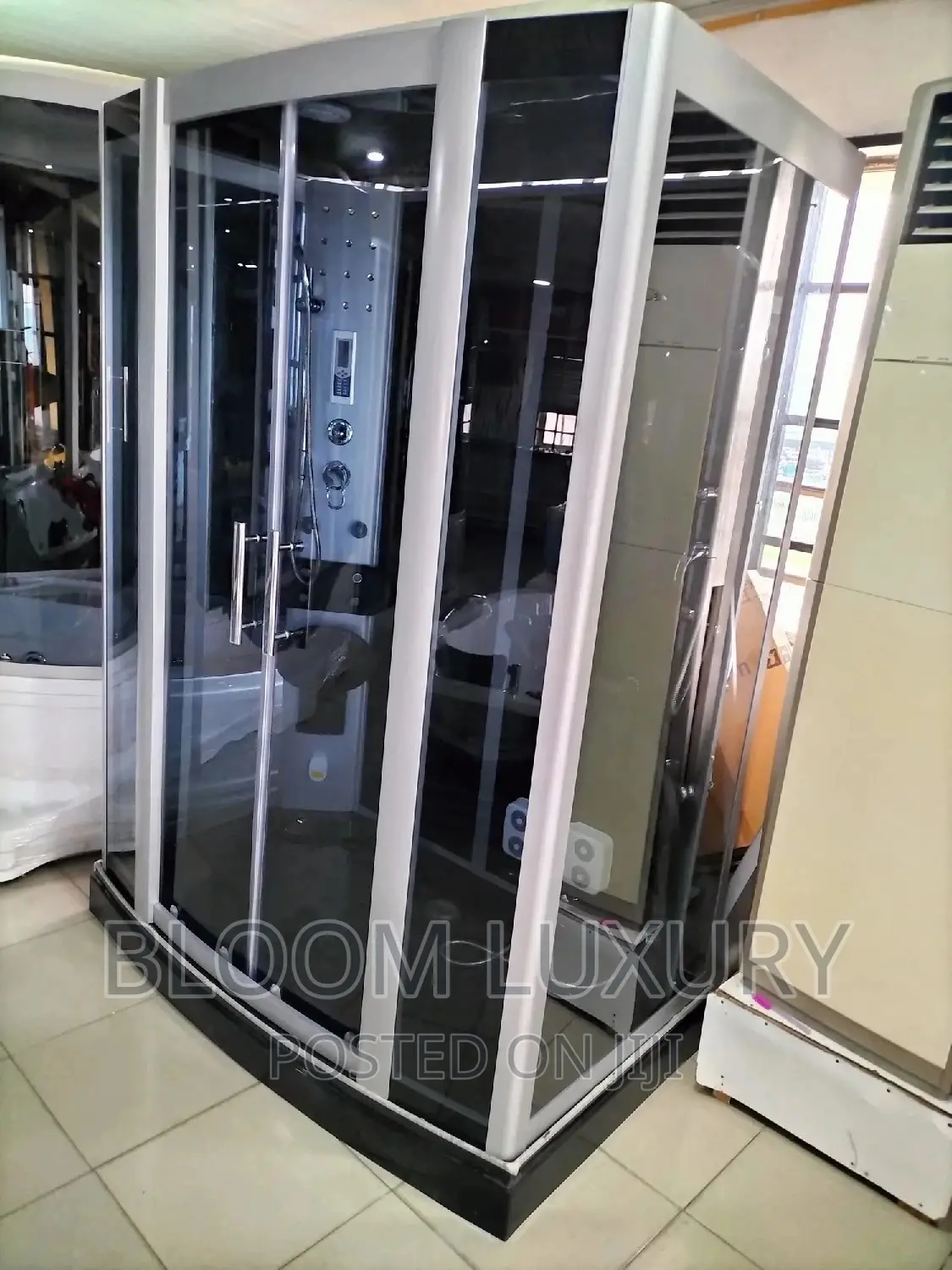 Black Steam Shower Enclosure (High/Low Base)