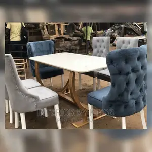 6seater Dining Set(Lead Time)7days Made With HDF Wood