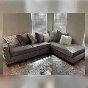 L-Shaped Fabric Sofa Can Come in Different Colors