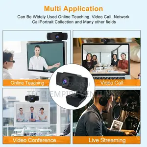Full Hd 1080p-Webcam-With-Microphone, Widescreen Streaming V