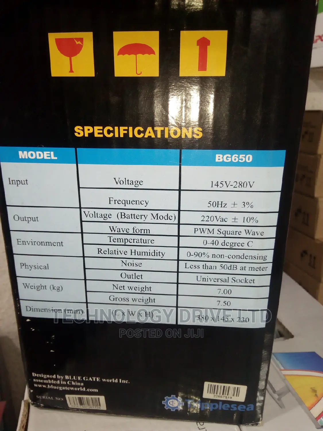 Bluegate 650va Ups Metal Body
