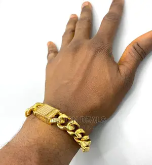 Men's Stainless Steel Iced Luxury Link Bracelet