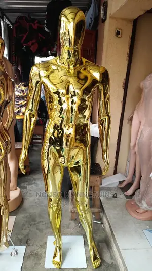 Chrome Gold Male Mannequin Display