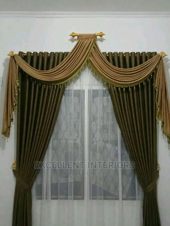 Eyelets Rings Designed Curtain.