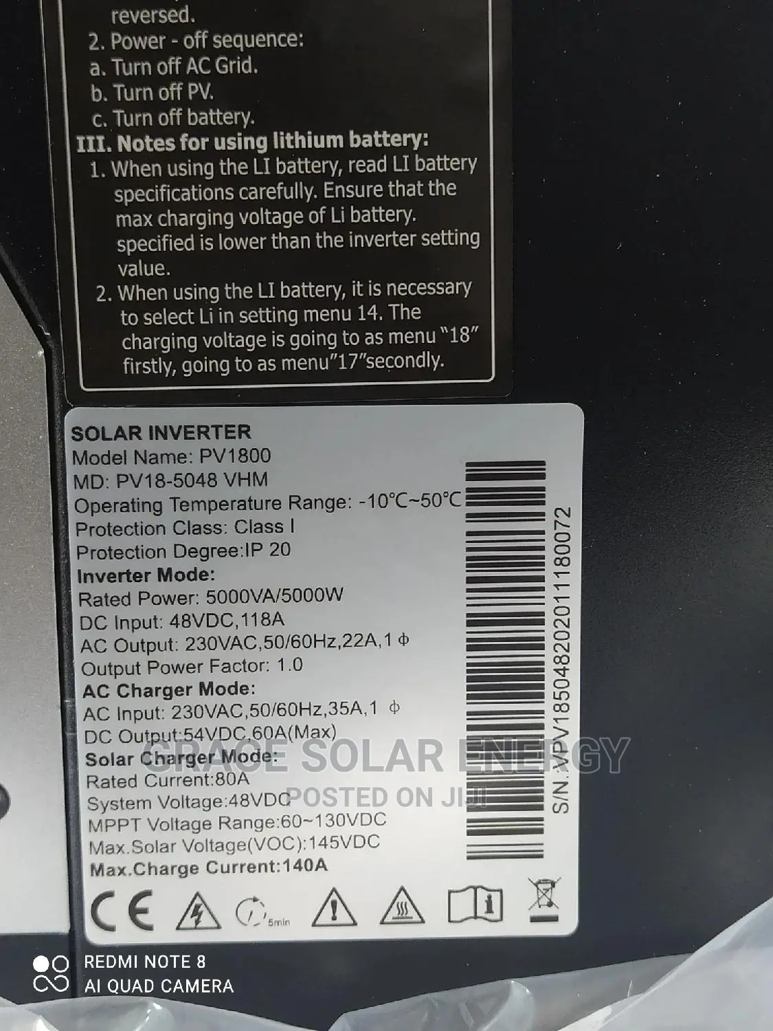 MUST Hybrid 5KVA Inverter