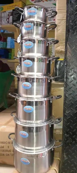 8 Sets of Heavy Stainless Pots