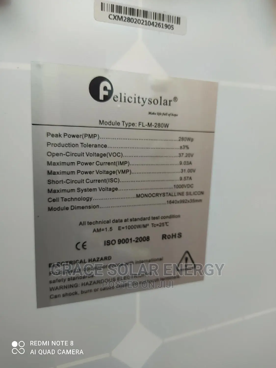 280watts Felicity Mono Panels