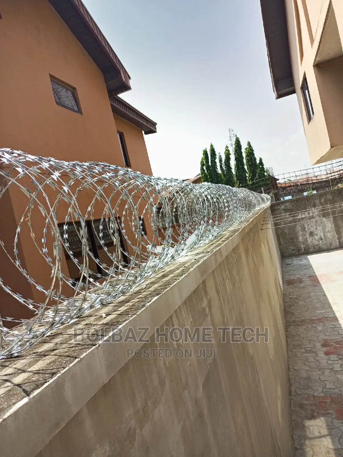 Perimeter Fencing; With Razor Security Barb-Wire