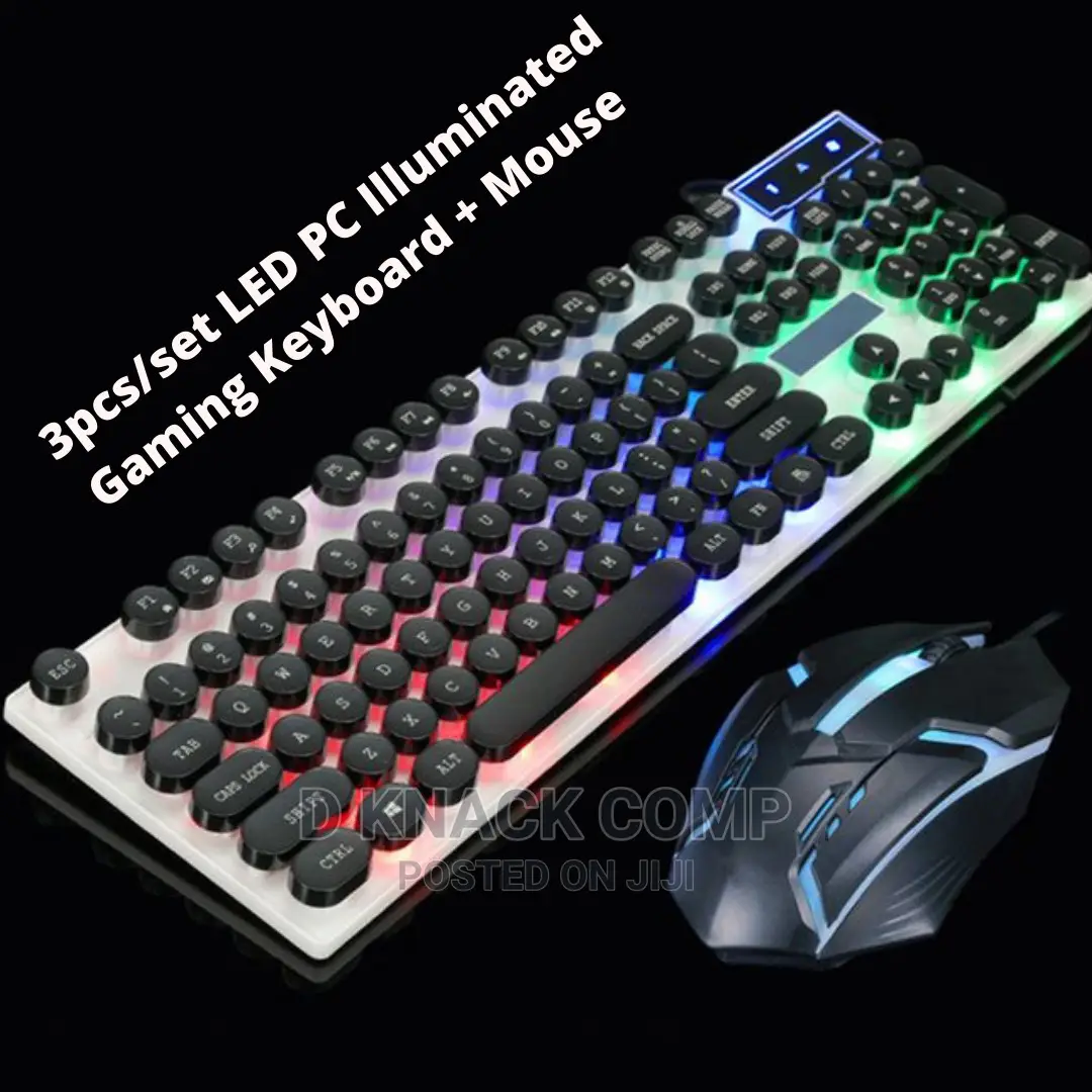 3pcs/Set Led Pc Illuminated Gaming Keyboard + Mouse + Pad