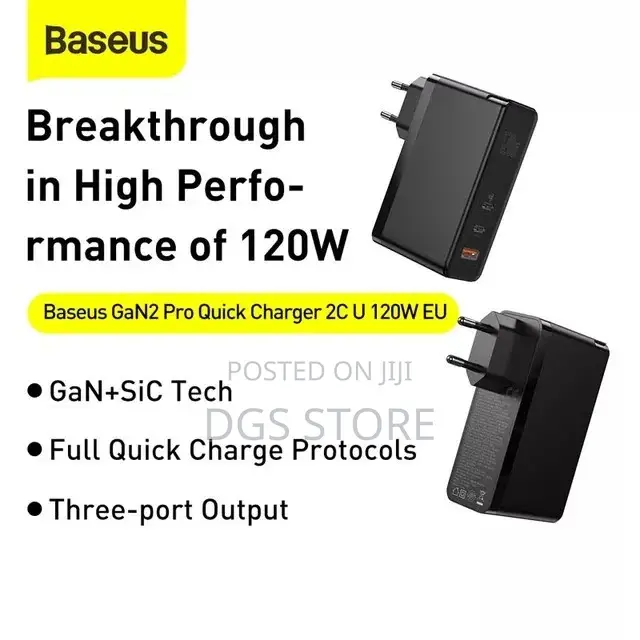 Baseus Gan2 Pro Quick Charger 2c+U+120W